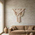 Boho Two-Tone Geometric Macrame Wall Hanging