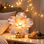Gradient Peach Petal Flower Table Lamp