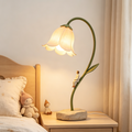 Creative Bell Flower Table Lamp with Sitting Figure