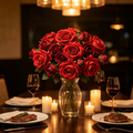 Artificial Burgundy Red Rose Flower Bouquet
