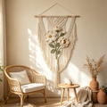 Simple Crochet Flower Macrame Wall Tapestry