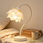 Minimalist White Lotus LED Table Lamp