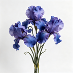 Faux Purple Blue Iris Flower Stem