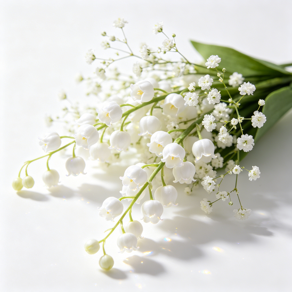 Artificial Lily of the Valley & Baby's Breath Mixed Bouquet