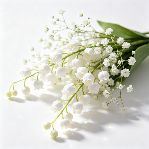 Artificial Lily of the Valley & Baby's Breath Mixed Bouquet