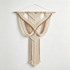 Boho Two-Tone Geometric Macrame Wall Hanging