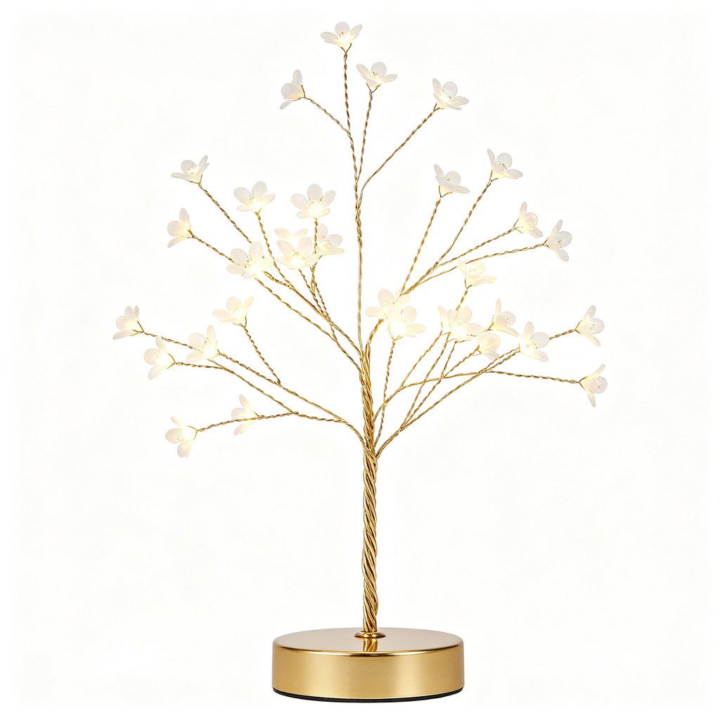 LED Golden Cherry Blossom Tree Table Lamp