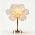 Double Layer White Flower Desk Lamp