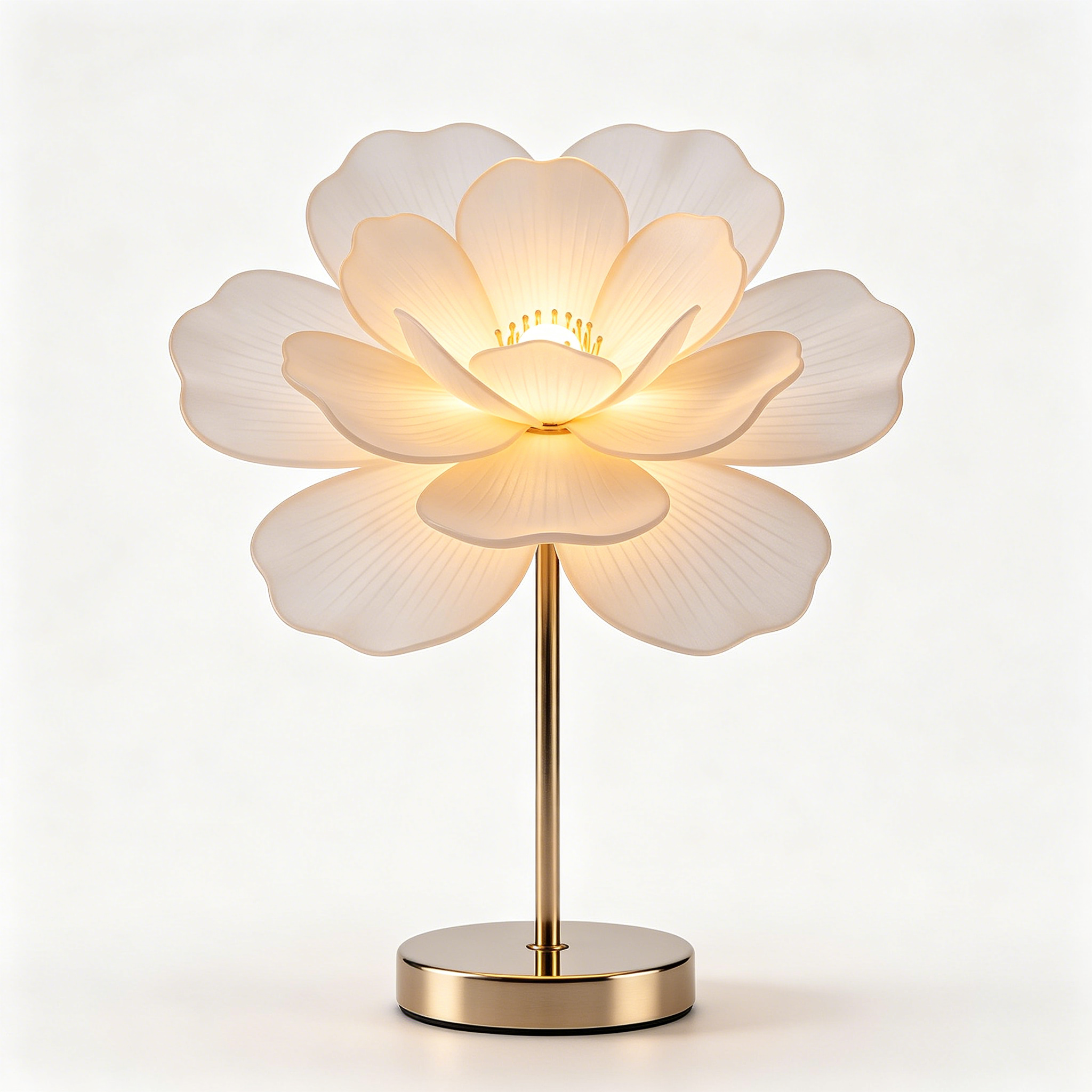 Double Layer White Flower Desk Lamp